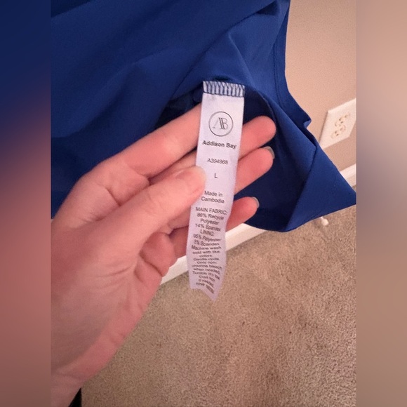 Addison Bay Women's Sleeveless Strappy Dress Blue Size L Casual Short - Picture 6 of 7